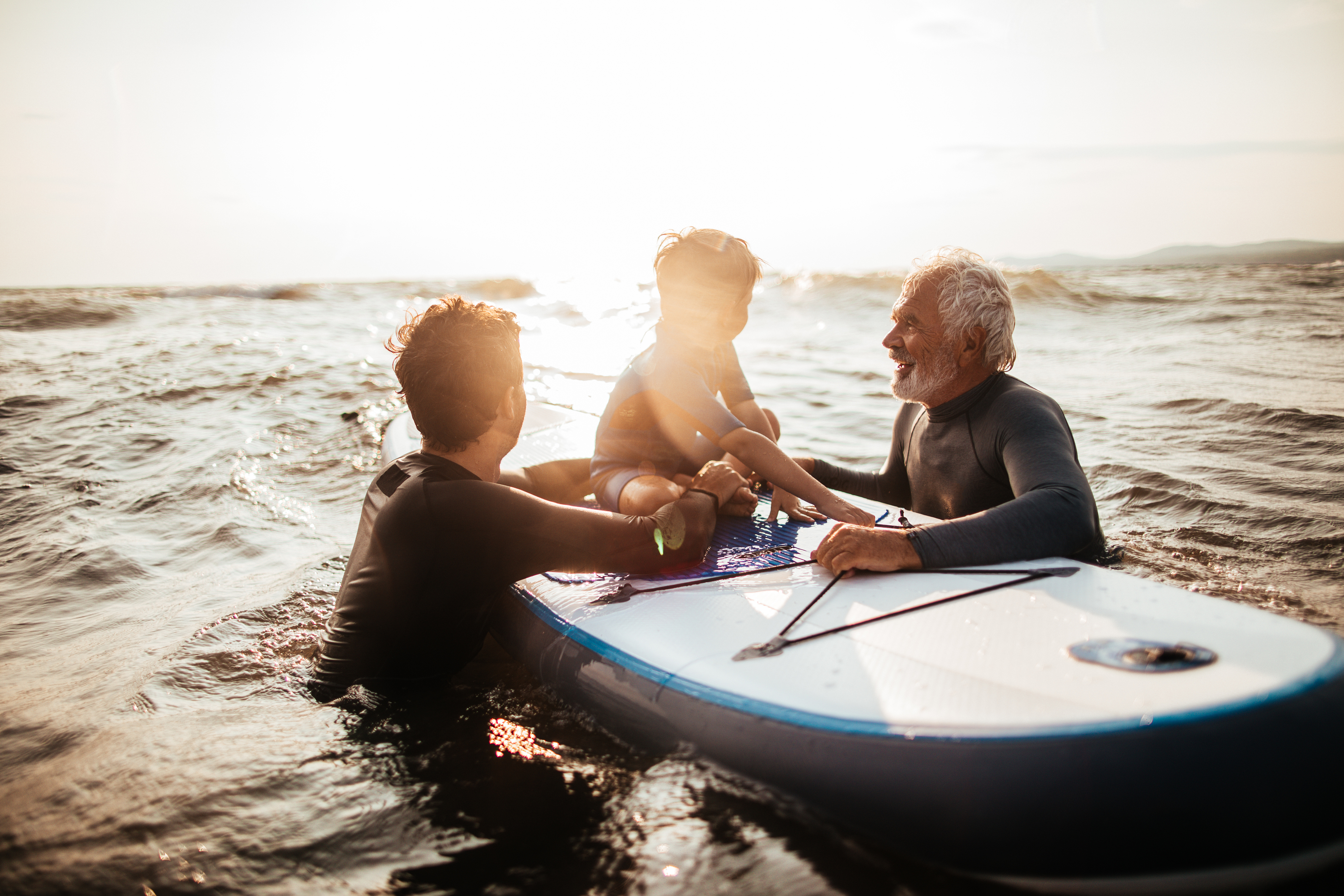 Men by the ocean